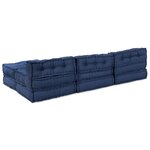 vidaXL Canapé modulaire 4 Pièces Indigo tissu
