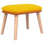 vidaXL Repose-pied Jaune moutarde 45x29 5x35 cm Tissu et similicuir