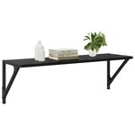 vidaXL Étagères Murales 2 Pièces Chêne noir 80 x 25 x 25 5 cm