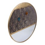 Porte-bijoux miroir rond dorure 40.5 cm