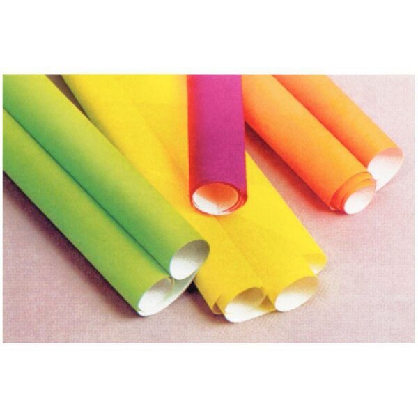 Papier affiche Clairefontaine rouleau de 10 feuilles format 60x80cm 80 grammes couleurs fluos assorties