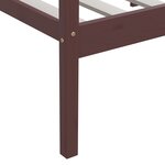 vidaXL Cadre de lit sans matelas marron foncé bois pin massif 90x200cm