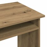 vidaXL Bureau chêne artisanal 90x50x74 cm bois d'ingénierie