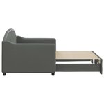 vidaXL Lit de jour avec lit gigogne gris foncé 80x200 cm tissu