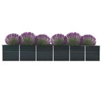 vidaXL Lit surélevé de jardin Acier galvanisé 480x80x77 cm Anthracite