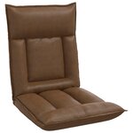 vidaXL Fauteuil de sol ajustable Marron Tissu