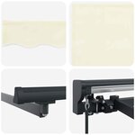 vidaXL Auvent Rétractable Crème 400 × 300 cm Polyester