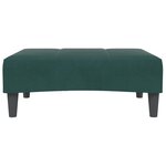 vidaXL Canapé-lit à 2 places avec repose-pied vert foncé velours