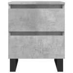 vidaXL Tables de chevet 2 Pièces gris béton 40x35x50 cm bois d’ingénierie