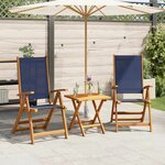 vidaXL Chaises pliables de jardin lot de 2 bois d'acacia et textilène