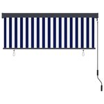 vidaXL Store roulant d'extérieur 160x250 cm Bleu et blanc