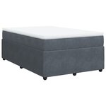 vidaXL Sommier à lattes de lit et matelas Gris foncé 120x200cm Velours