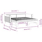 vidaXL Lit de jour avec gigogne et matelas gris foncé 90x190cm velours