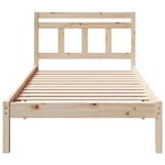 vidaXL Cadre de lit Marron 90 x 190 cm Pin massif