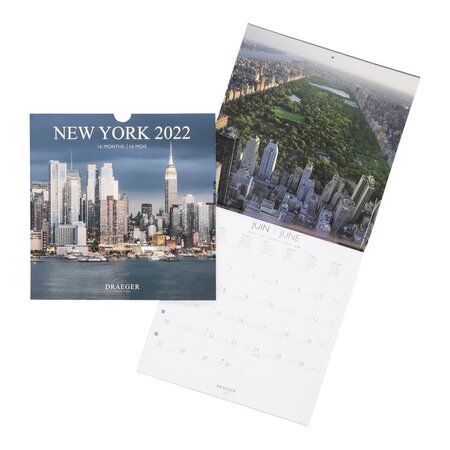 Grand calendrier mural new york - 2022 - draeger paris