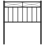 vidaXL Tête de lit métal noir 75 cm