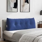 vidaXL Coussin de Dos Bleu police 120 x 24 x 50 cm Velours