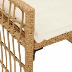 vidaXL Banc extérieur 2 -Seater 116 x 55 x 82 cm Acier et Rattan Poly