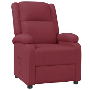 vidaXL Fauteuil inclinable Rouge bordeaux Similicuir