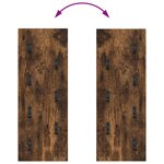 vidaXL Porte-manteau mural Montage mural Chêne fumé 30 x 1.5 x 80 cm