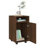 vidaXL Armoire appoint à roues Chêne marron 33x38x60 cm