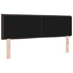 vidaXL Tête de lit LED avec tête de lit Marron foncé 160 cm Polyester