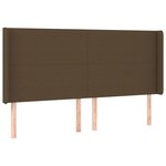 vidaXL Sommier à lattes de lit matelas et LED Marron foncé 200x200 cm