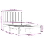 vidaXL Cadre de lit Blanc Bois de pin massif 120x200 cm