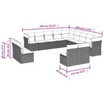 vidaXL Salon de jardin avec coussins 13 Pièces beige résine tressée