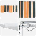 Store rétractable automatique vidaXL avec LED vert et jaune 600x300 cm