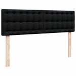 vidaXL Lit ottoman avec matelas et LED noir 140x190 cm tissu