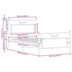 vidaXL Cadre de lit sans matelas chêne sonoma 140x200 cm