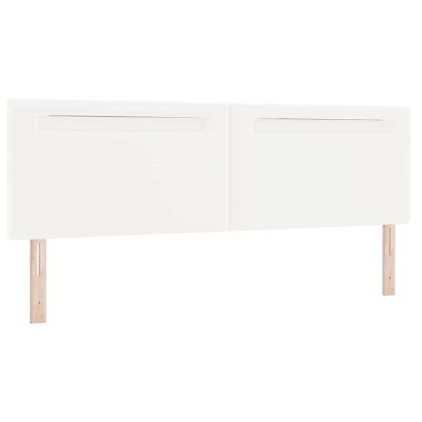 vidaXL Tête de lit avec des lumières à LED Blanc 180 cm PVC
