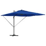 vidaXL Parasol Cantilever Roma avec des LEDs bleues – 286 x 285 x 270 cm  en aluminium.