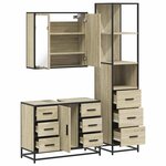 vidaXL Ensemble de meubles de salle de bain 3 Pièces chêne sonoma