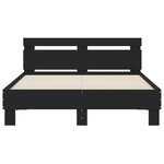 vidaXL Cadre de lit avec LED sans matelas noir 135x190 cm