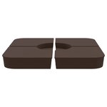 vidaXL Ensemble de base de parasol pour parasols à pied croisé 4Pièces PP