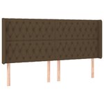 vidaXL Sommier à lattes de lit matelas et LED Marron foncé 180x200cm