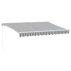 vidaXL Auvent manuel rétractable avec LED anthracite blanc 350x250 cm
