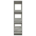 vidaXL Bibliothèque/Séparateur de pièce Gris béton 100x30x123 5 cm