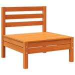 vidaXL Salon de jardin 8 Pièces avec coussins marron cire bois pin massif