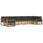 vidaXL Ensemble de canapés d'extérieur 7 Pièces Blanc et anthracite