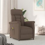 vidaXL Fauteuil de massage Marron Similicuir daim