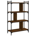 vidaXL Bibliothèque 4 niveaux chêne brun 76x32x123cm bois d'ingénierie