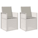 vidaXL Chaises de jardin salle à manger 2 Pièces Blanc et gris clair PP