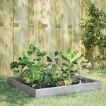 vidaXL Lit surélevé de jardin 100x100x26 cm acier inoxydable
