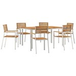 vidaXL Ensemble de salle à manger pour jardin 7 Pièces