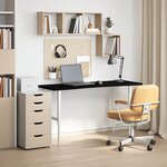 vidaXL Dessus de bureau marron foncé bois chêne massif rectangulaire