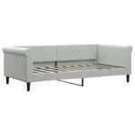 vidaXL Lit de jour avec lit gigogne gris clair 90x190 cm velours
