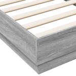 vidaXL Cadre de lit avec lumières LED sonoma gris 90x190 cm